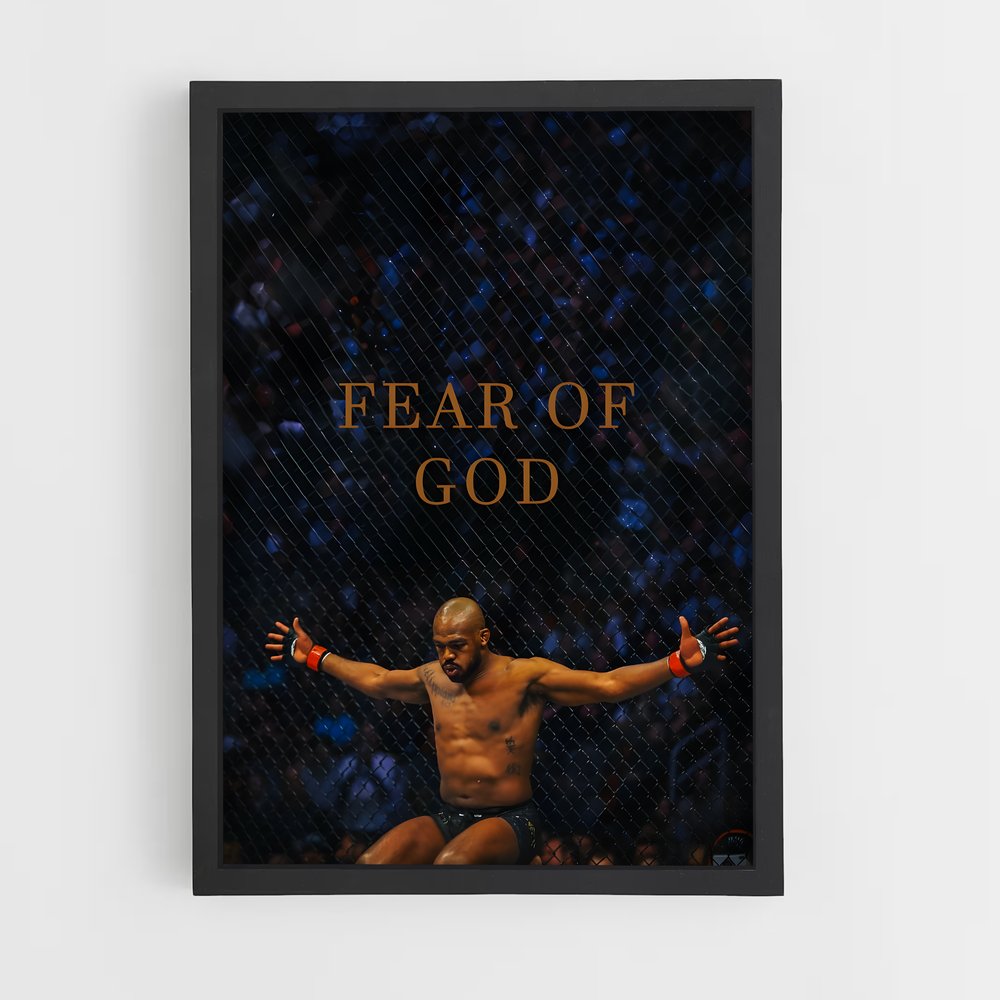 Poster Jon de jones – affiche MMA (vue 2)